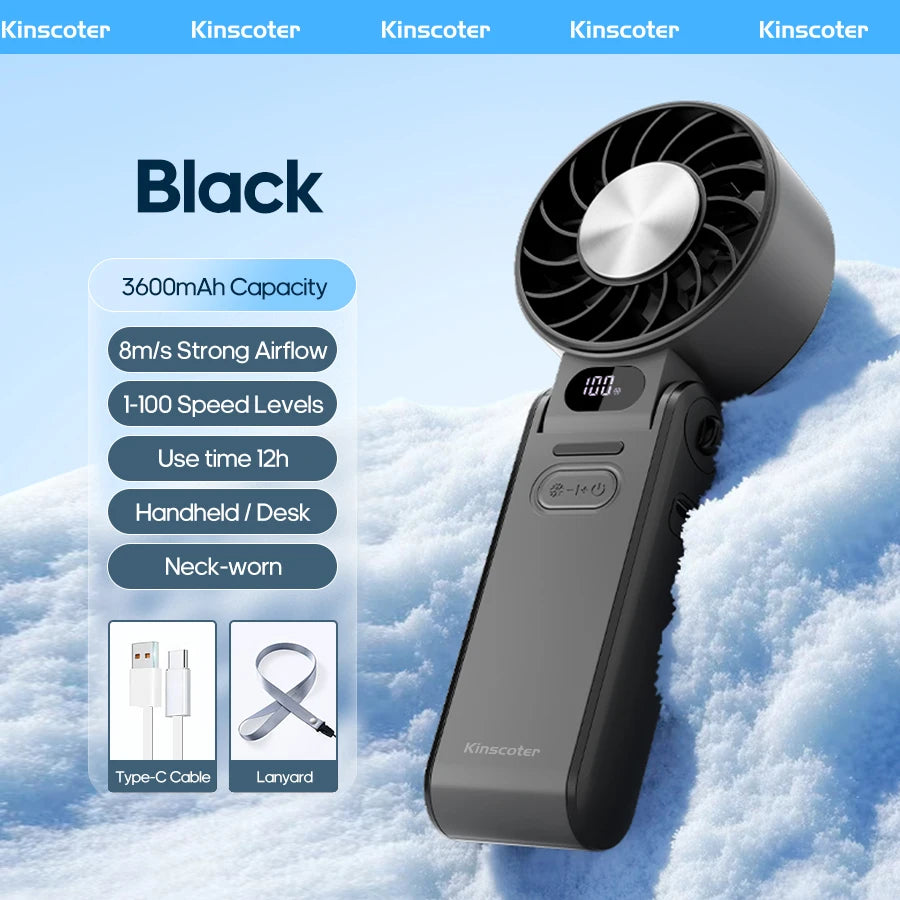 AIROX ICE — Ventilateur Portable Refroidissant 3 Secondes