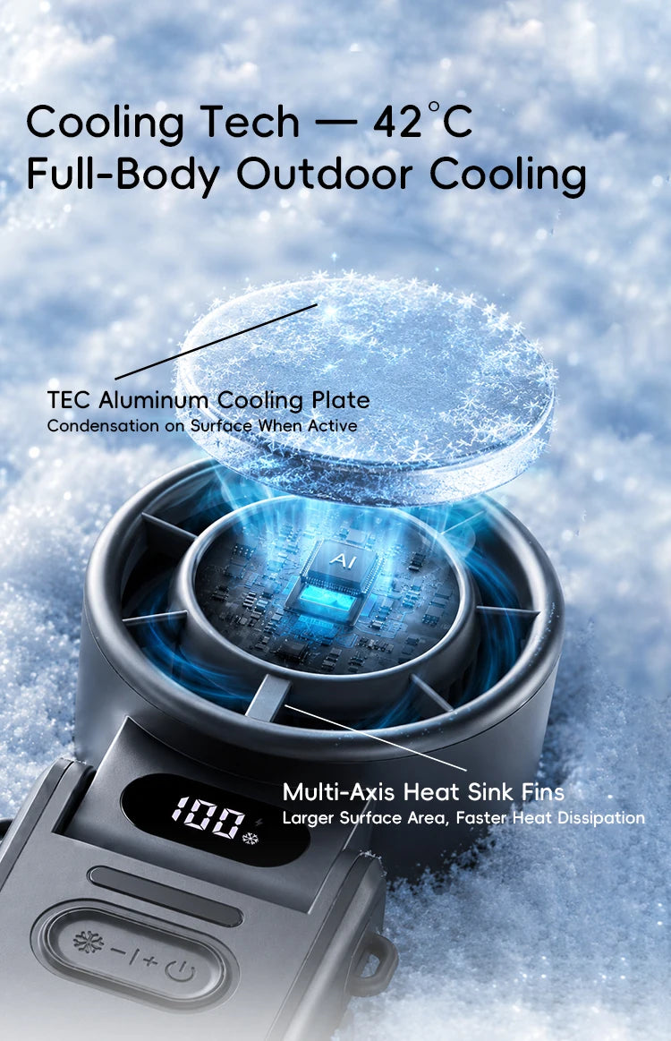 AIROX ICE — Ventilateur Portable Refroidissant 3 Secondes