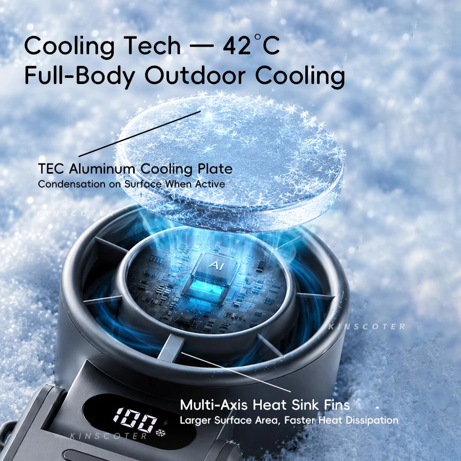 AIROX ICE — Ventilateur Portable Refroidissant 3 Secondes